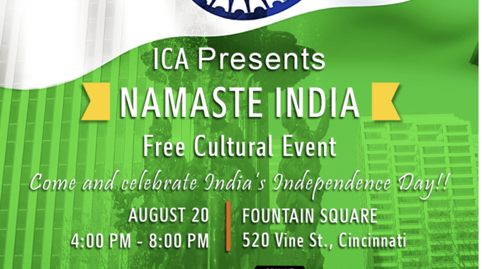 Namaste India 2023  On August 20th 4PM – 8PM